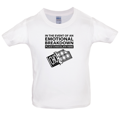 Emotional Breadown Place Chocolate Here Kids T Shirt