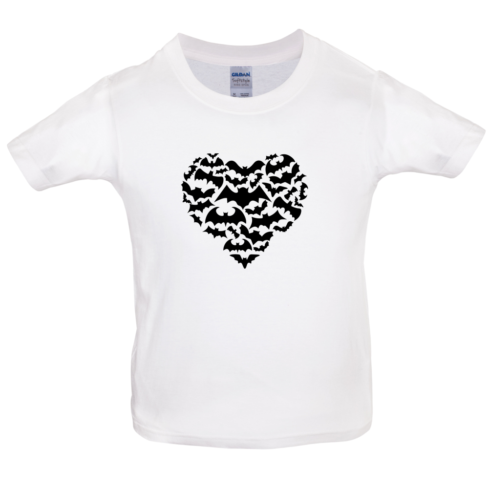 Love Heart Bats Kids T Shirt