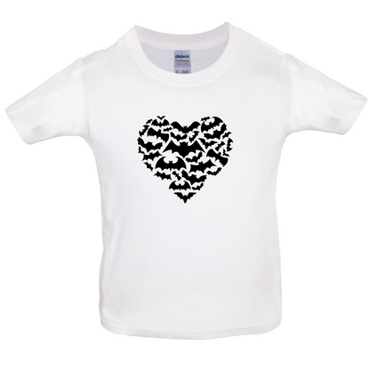 Love Heart Bats Kids T Shirt
