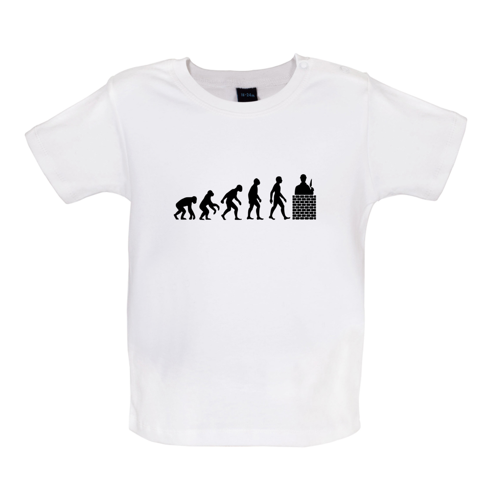 Evolution Of Man Brick Layer Baby T Shirt