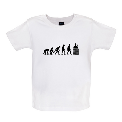 Evolution Of Man Brick Layer Baby T Shirt