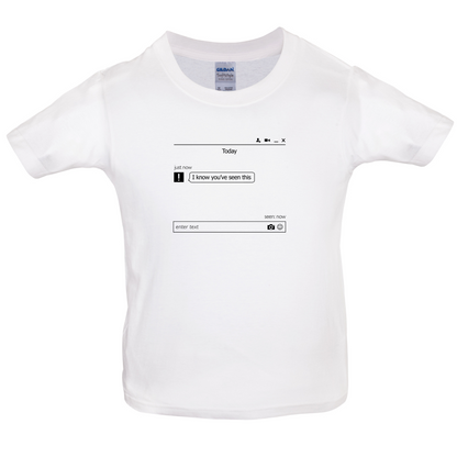 Message Seen Now Kids T Shirt