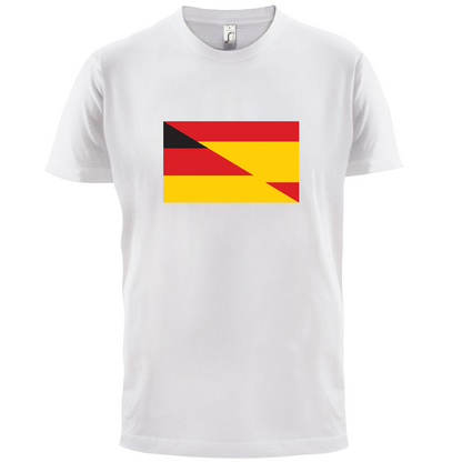 Half German Half Spanish Flag T Shirt