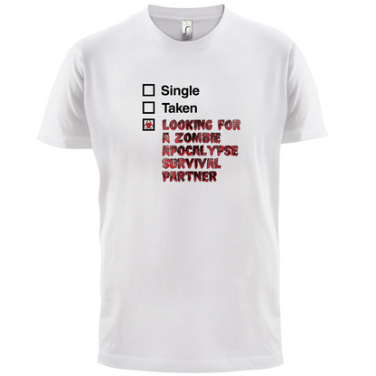 Single Taken Zombie Apocalypse T Shirt