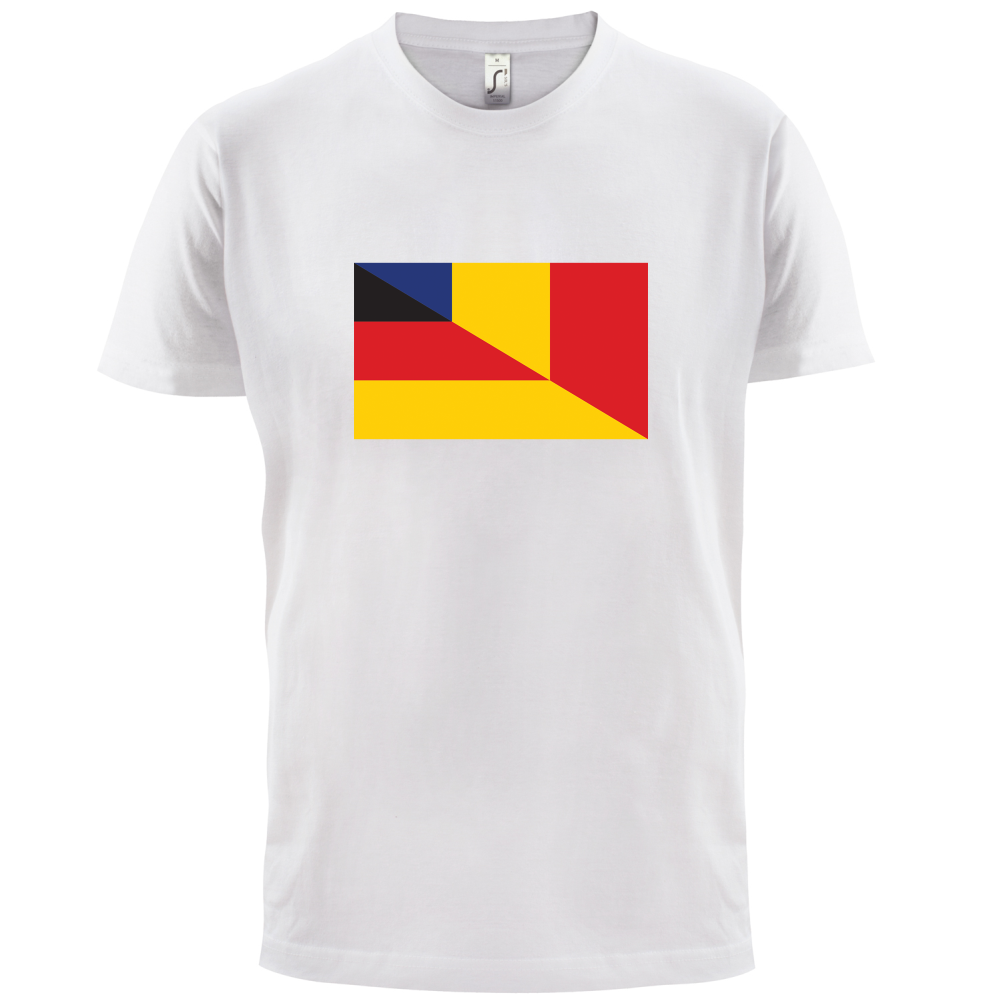 Half German Half Romanian Flag T Shirt