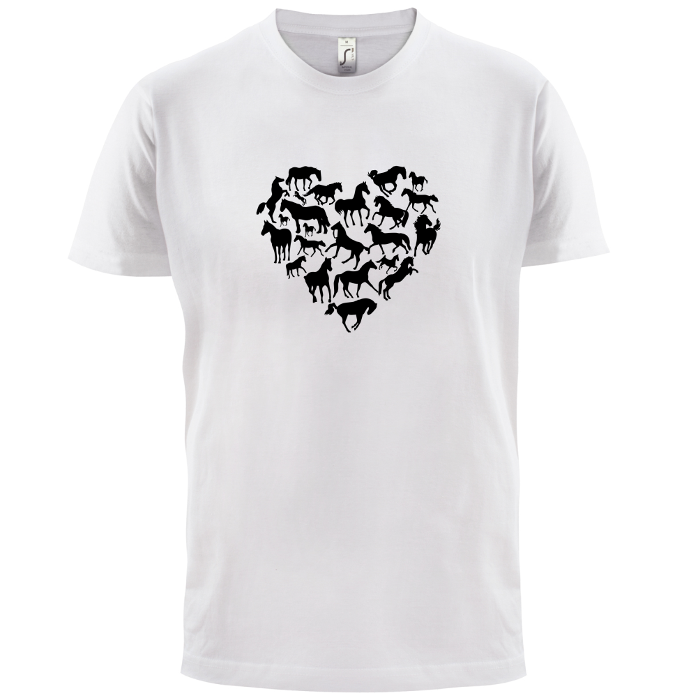Love Heart Horse T Shirt