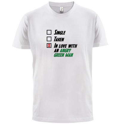 Single Taken Angry Green Man T Shirt