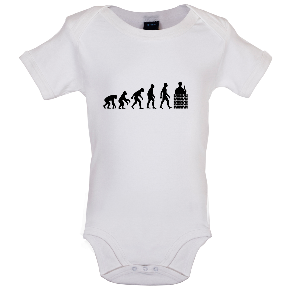Evolution Of Man Brick Layer Baby T Shirt