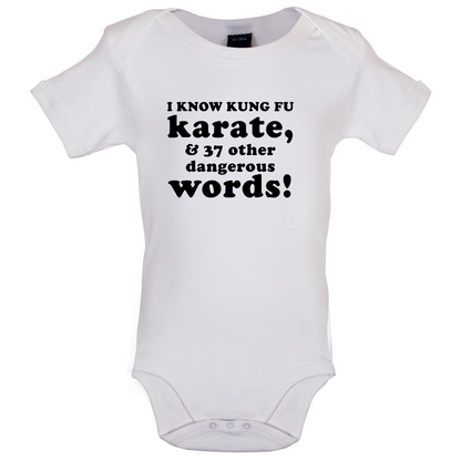 I Know Karate And 37 Other Dangerous Words Baby T Shirt