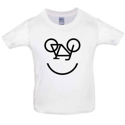 Bicycle Smiley Face Kids T Shirt