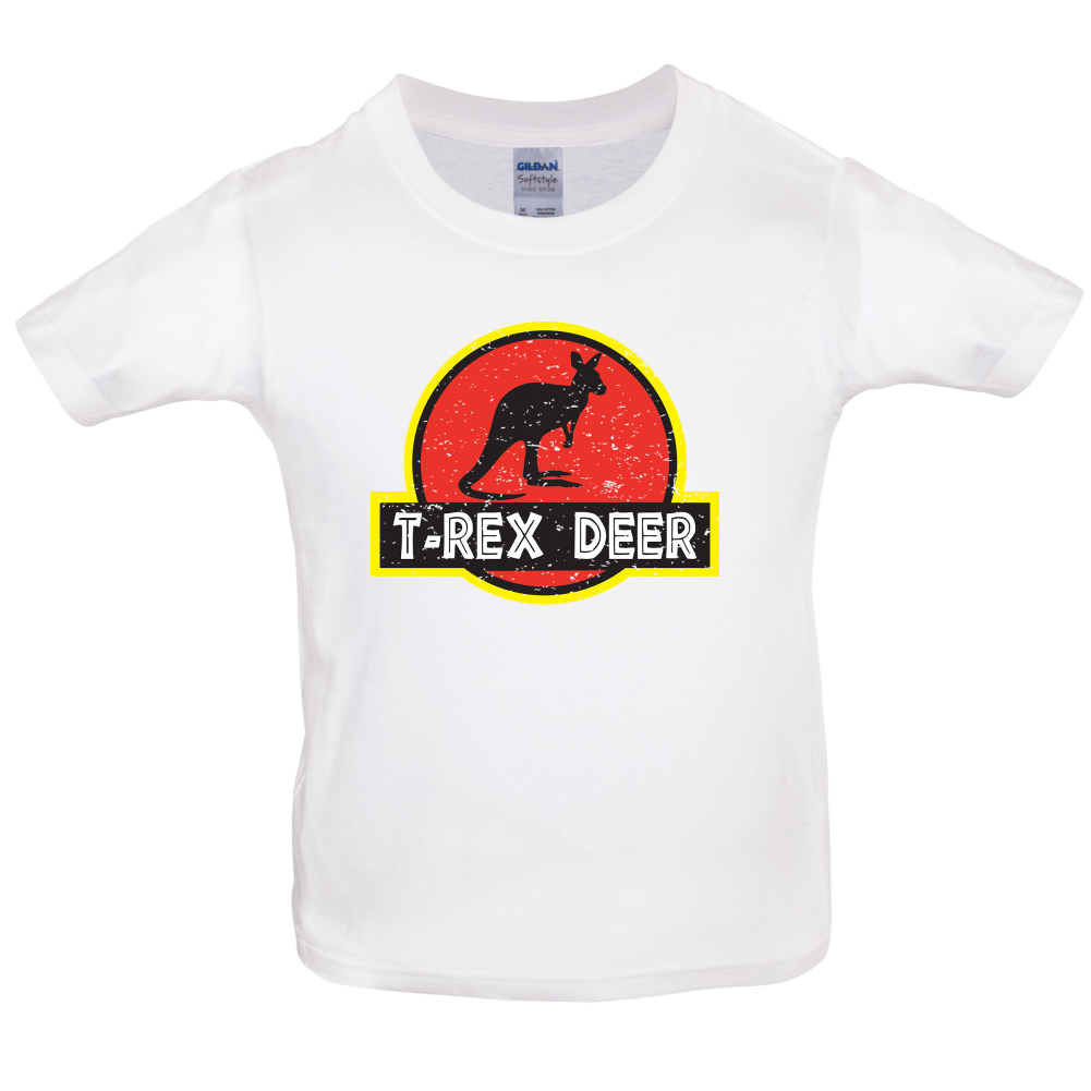 T-Rex Deer Kids T Shirt