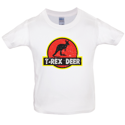 T-Rex Deer Kids T Shirt