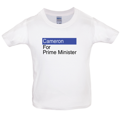 Cameron for Prime Minister Kids T Shirt