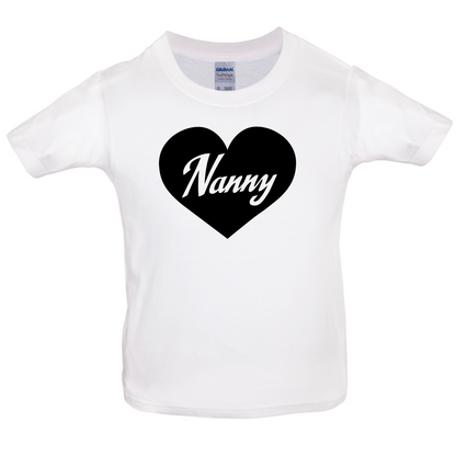 Heart Nanny Kids T Shirt