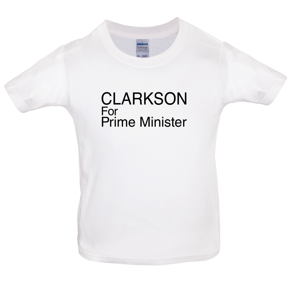 Clarkson For Prime Minister Kids T Shirt