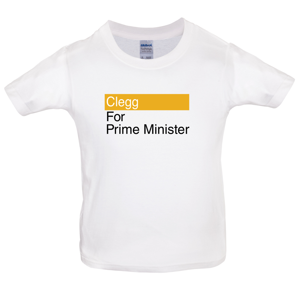 Clegg for Prime Minister Kids T Shirt