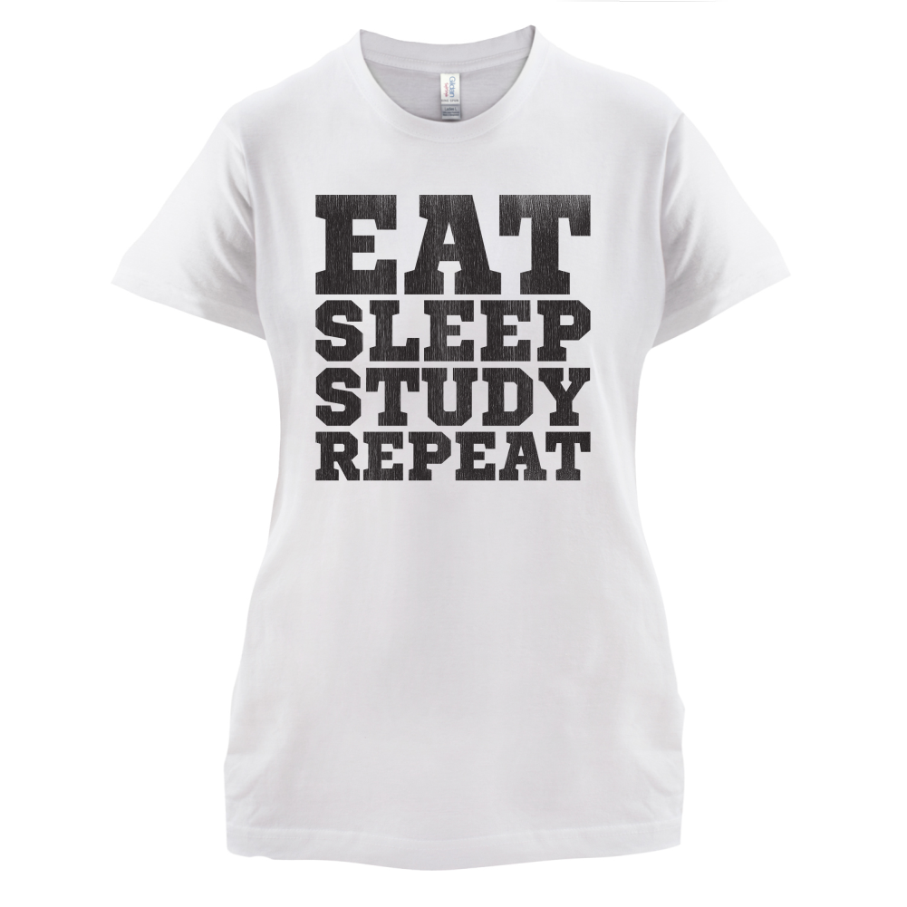 Eat Sleep Study Repeat T Shirt
