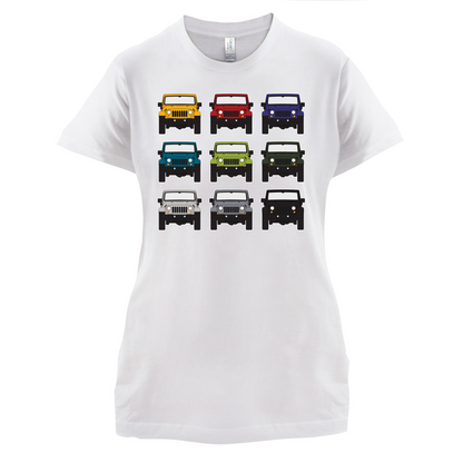 JW 9 Colour Car Grid T Shirt