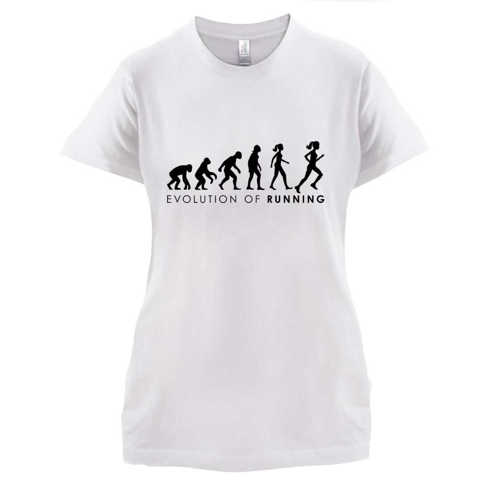Evolution Of Woman Running T Shirt