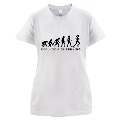 Evolution Of Woman Running T Shirt