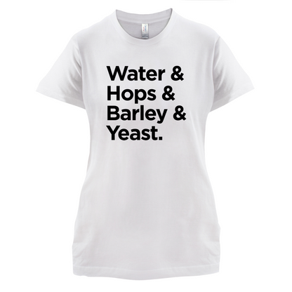 Watrer & Hops & Barley & Yeast T Shirt