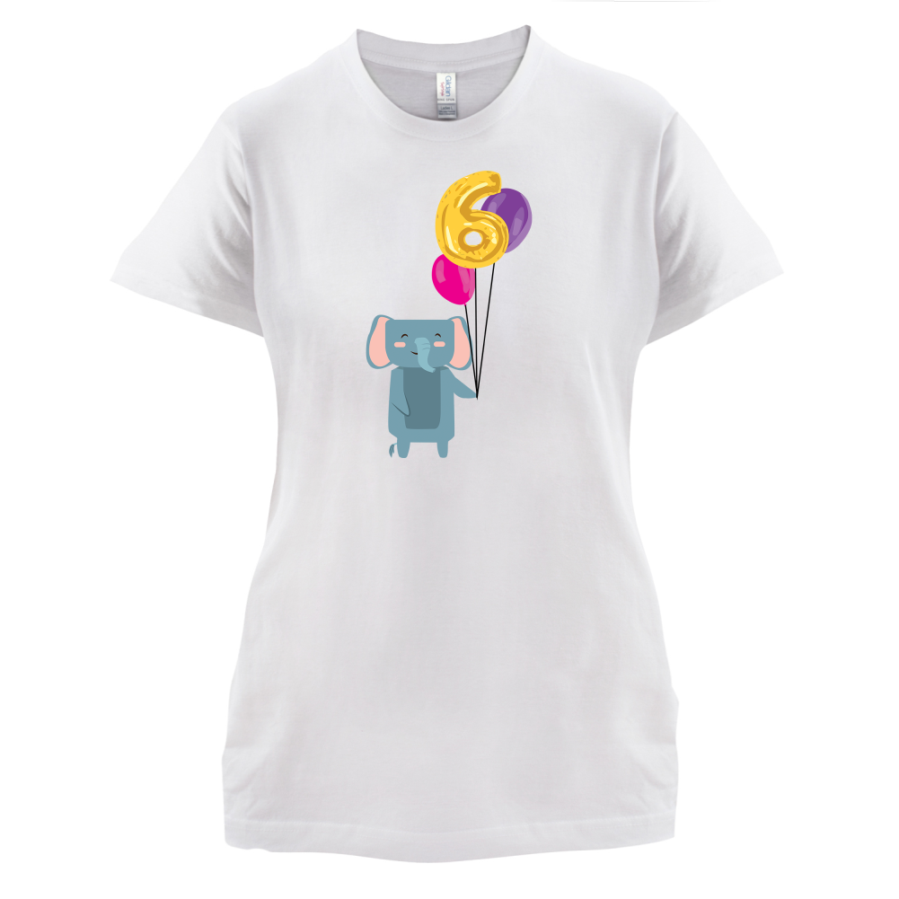 6th Birthday Elephant T Shirt