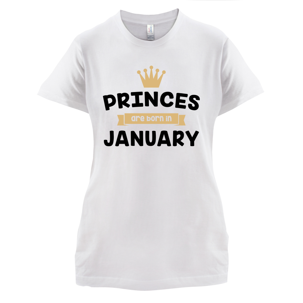 Princes Are Born In January T Shirt