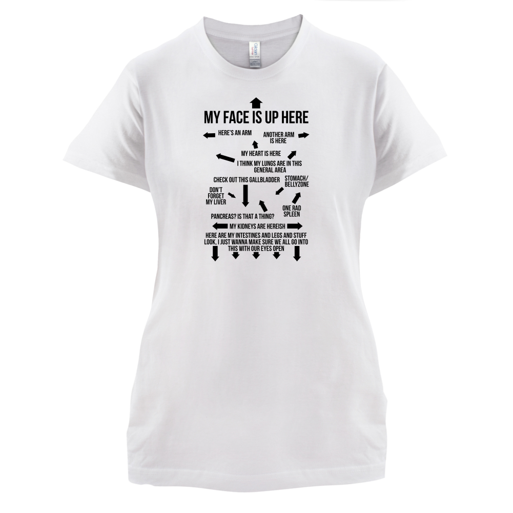 My Face Is Up Here T Shirt