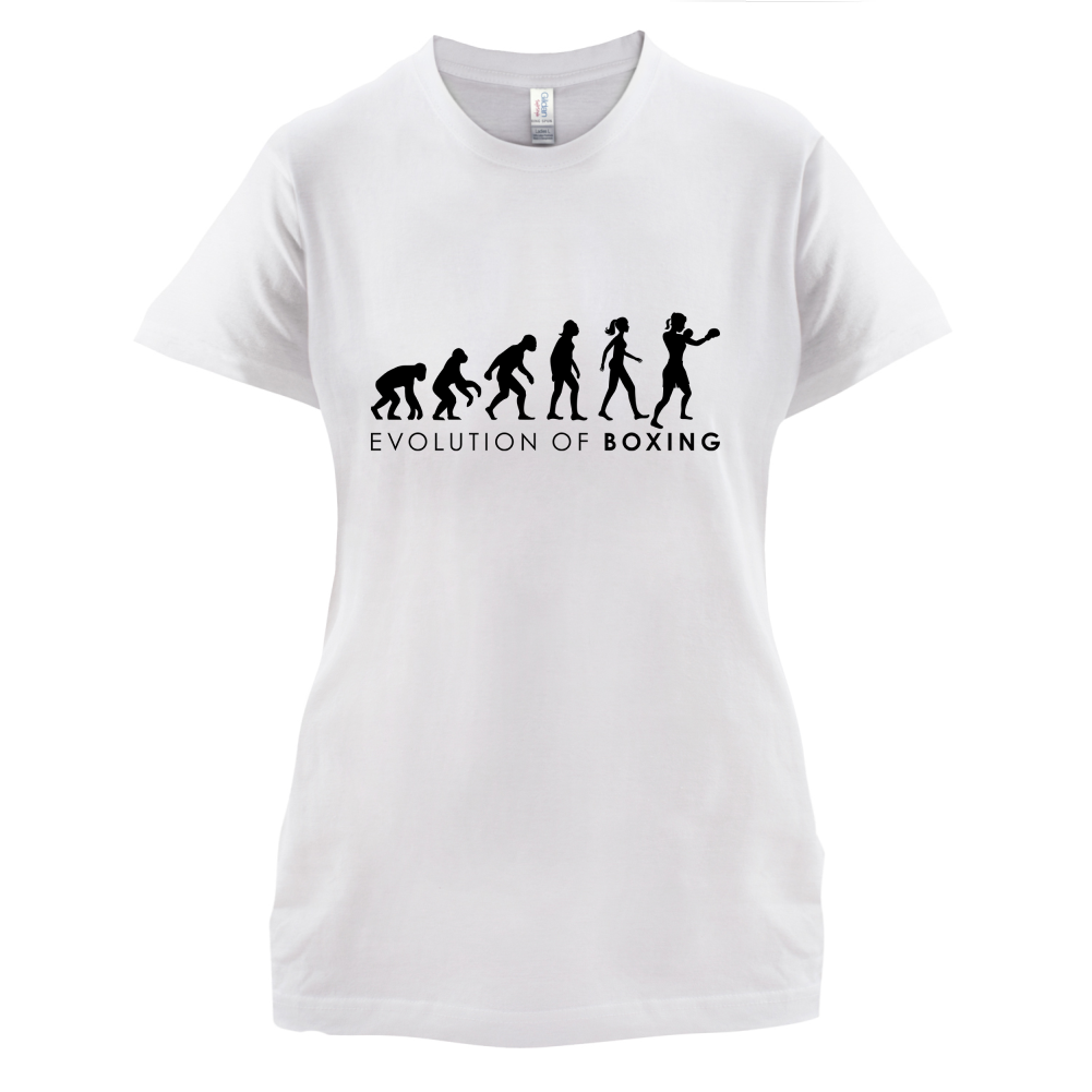 Evolution Of Woman Boxing T Shirt
