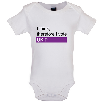 I think, therefore I vote UKIP Baby T Shirt
