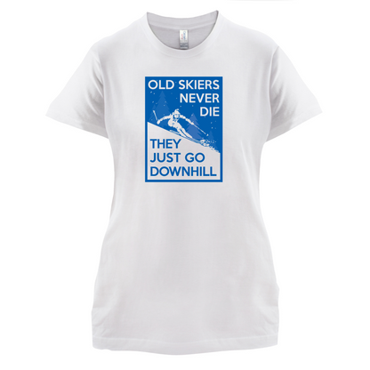 Skiers Go Downhill T Shirt