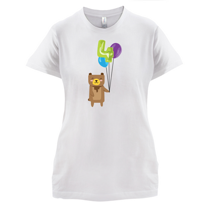 4th Birthday Bear T Shirt