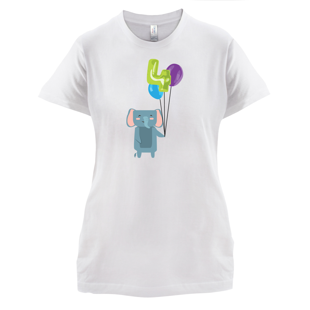 4th Birthday Elephant T Shirt