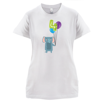 4th Birthday Elephant T Shirt
