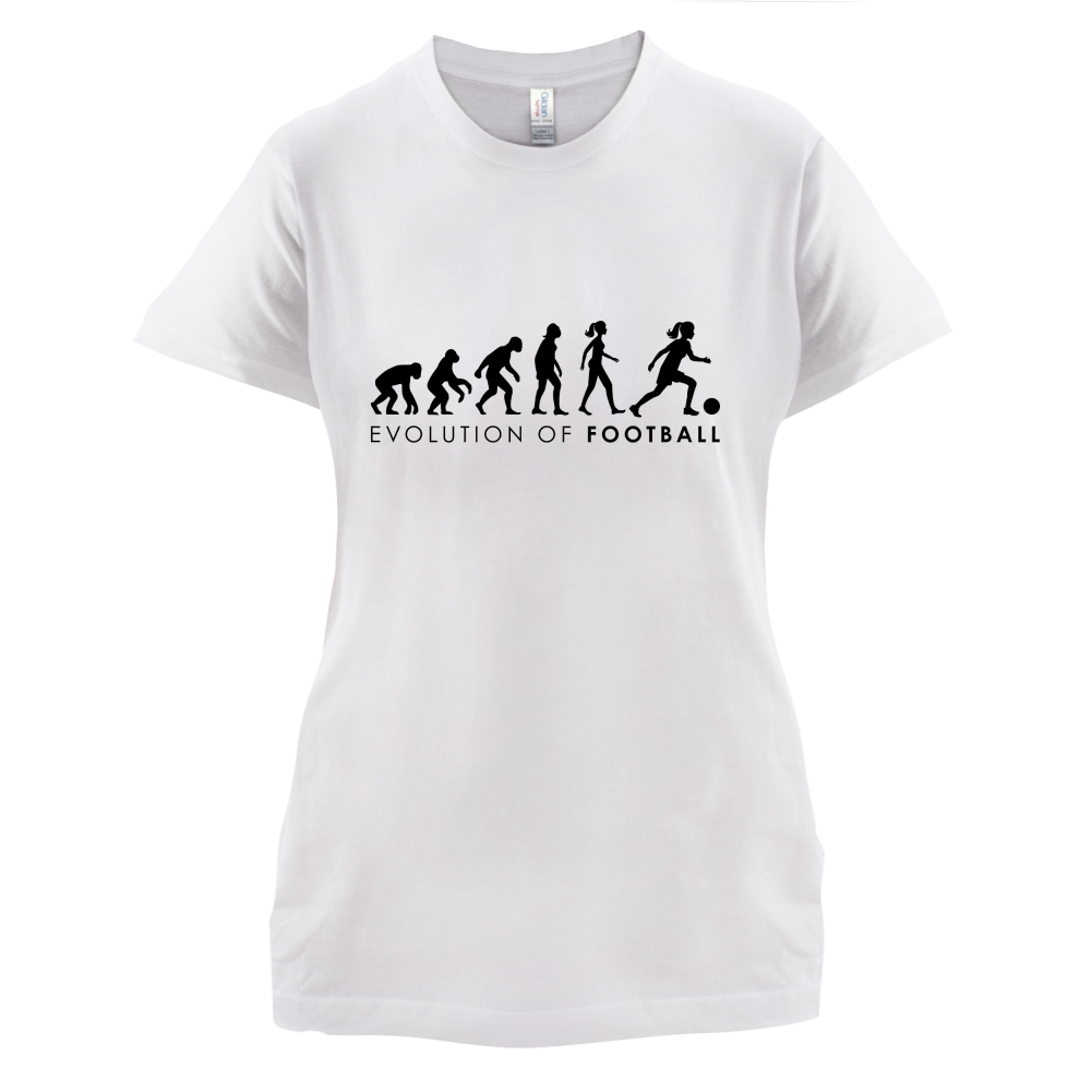 Evolution Of Woman Football T Shirt