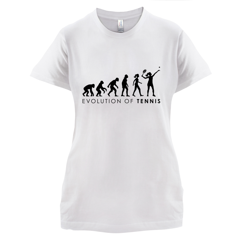 Evolution Of Woman Tennis T Shirt
