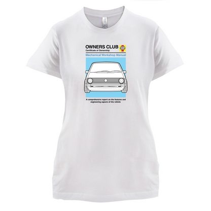 Car Owners Manual Golf MK1 T Shirt
