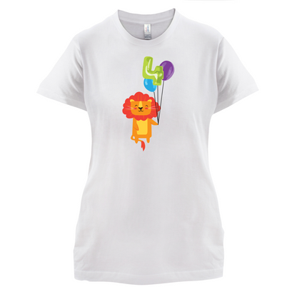 4th Birthday Lion T Shirt