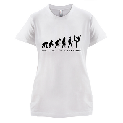 Evolution Of Woman Ice Skating T Shirt