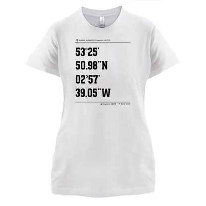 Stadium Coordinates Liverpool T Shirt