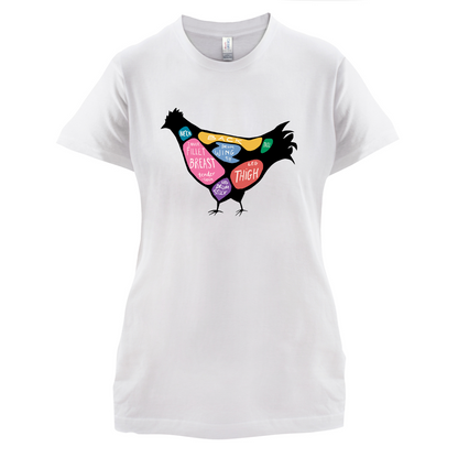 Butcher Chicken Diagram T Shirt