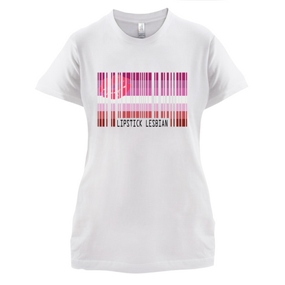 LGBT Barcode Flags - Lipstick Lesbian T Shirt