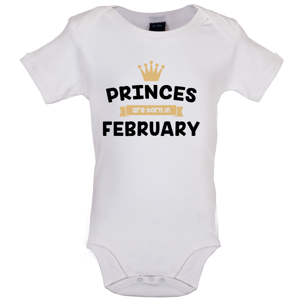 Princes Are Born In February Baby T Shirt