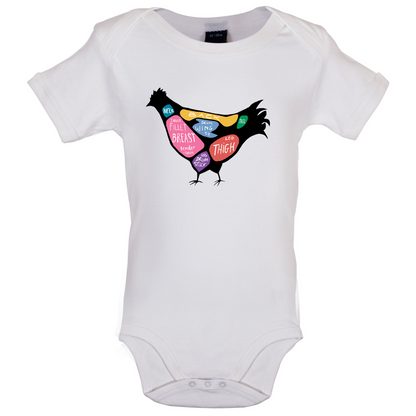 Butcher Chicken Diagram Baby T Shirt