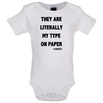 Literally My Type On Paper Baby T Shirt