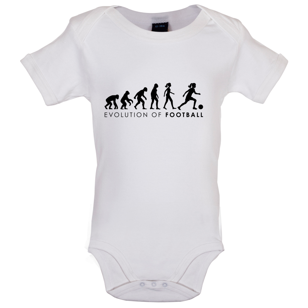 Evolution Of Woman Football Baby T Shirt