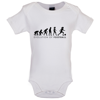 Evolution Of Woman Football Baby T Shirt