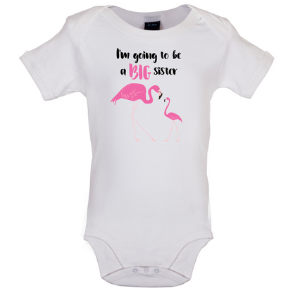 Big Sister Flamingo  Baby T Shirt