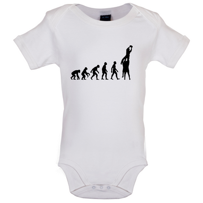 Evolution of Rugby Line Out Baby T Shirt