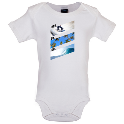 Skate Sun Surf Baby T Shirt